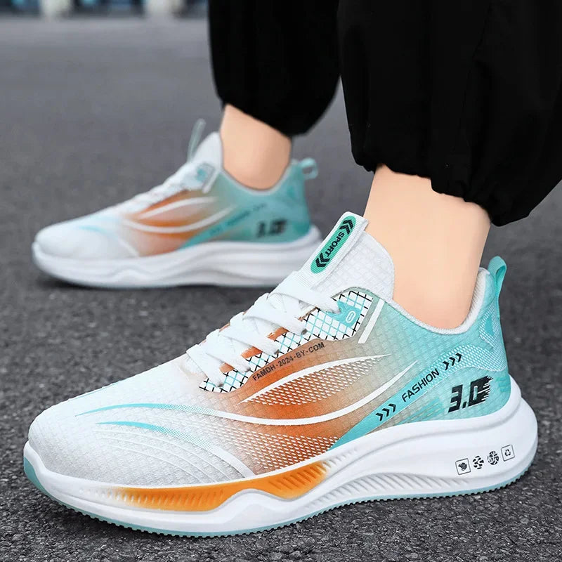 Men's Sports Shoes Spring New Color Matching Fashion Leisure Soft Sole Lightweight Running Shoes