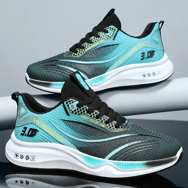 Men's Sports Shoes Spring New Color Matching Fashion Leisure Soft Sole Lightweight Running Shoes